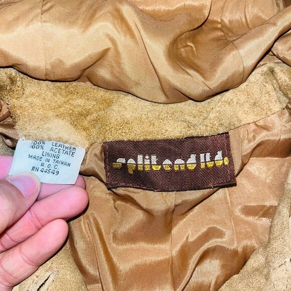 Splitend Ltd. Leather Jacket w/ Waist Tie Tan Women S Western Boho Cowboy - Picture 9 of 9